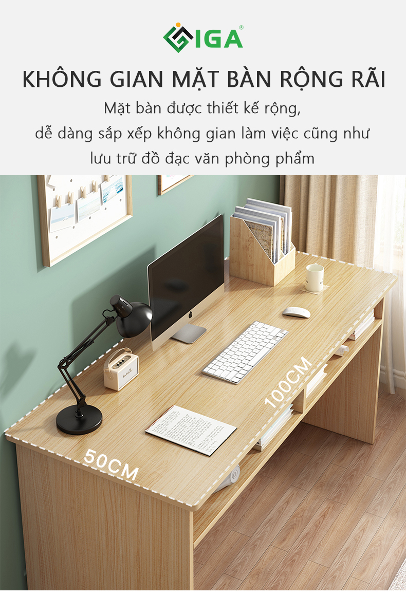 Bàn Làm Việc Thông Minh Có Ngăn Để Đồ Thương Hiệu IGA - GP179