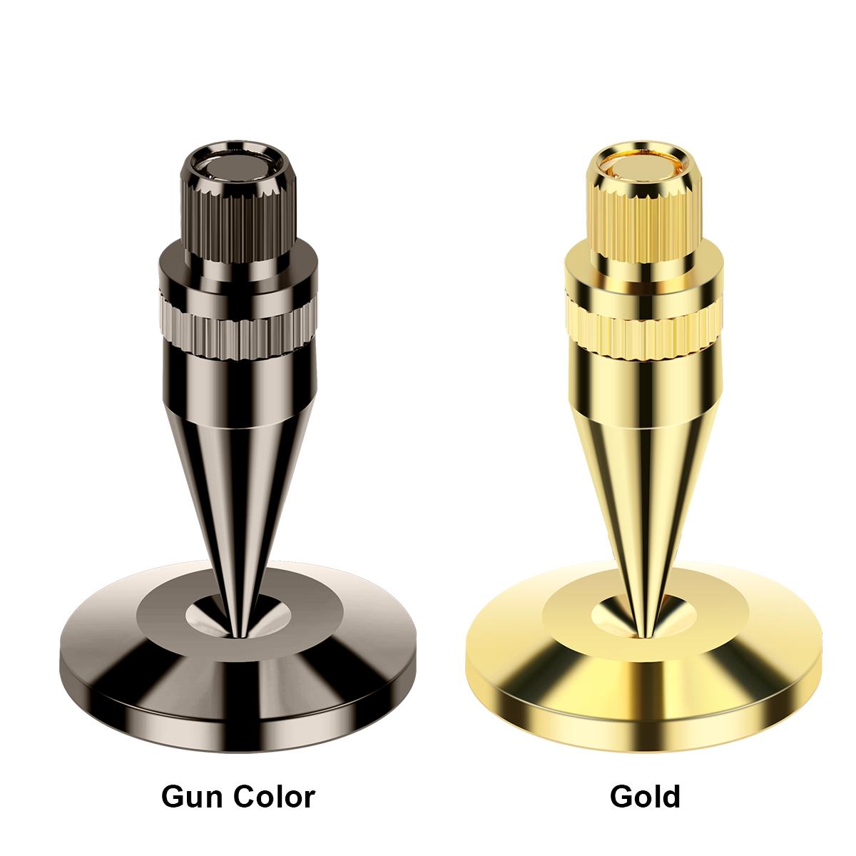 4 Loa Đồng Nguyên Chất M6x36 Hộp Gai Đứng Chống Sốc Chân Miếng Lót Cho Âm Thanh HIFI Khuếch Đại DAC Bộ Giải Mã Máy Tính đệm Cao Su F Màu sắc: 4 Cái Vàng