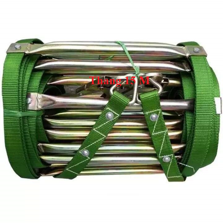 Thang dây thoát hiểm pccc 15m có 2 móc lớn