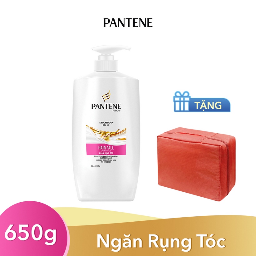 Dầu Gội Pantene Ngăn Rụng Tóc 650ML  [Tặng Túi tiện ích]