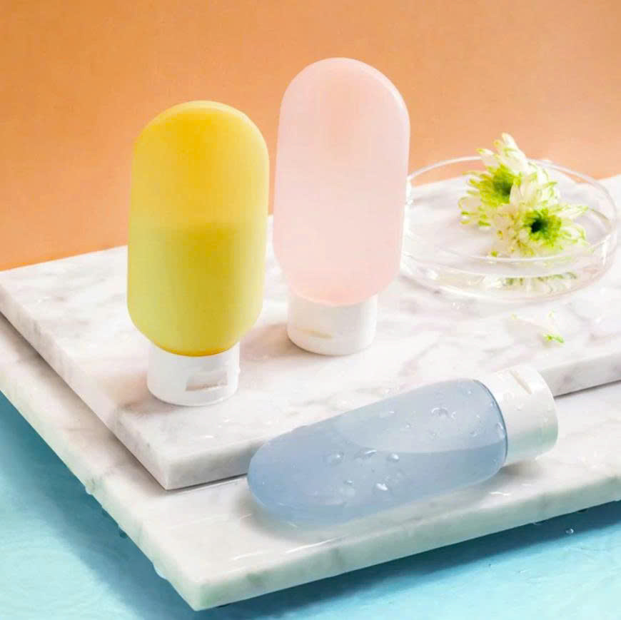Set 3 lọ chiết dầu gội sữa tắm, combo 3 tuýt chiết mỹ 60ml kèm túi zip tiện lợi