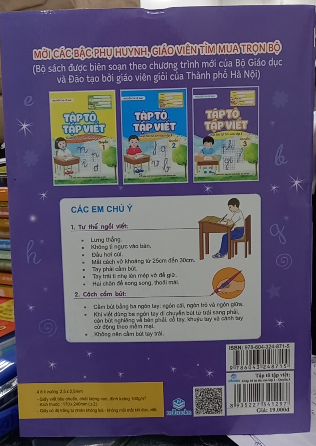 NDB - Tập tô tập viết bộ 3 cuốn