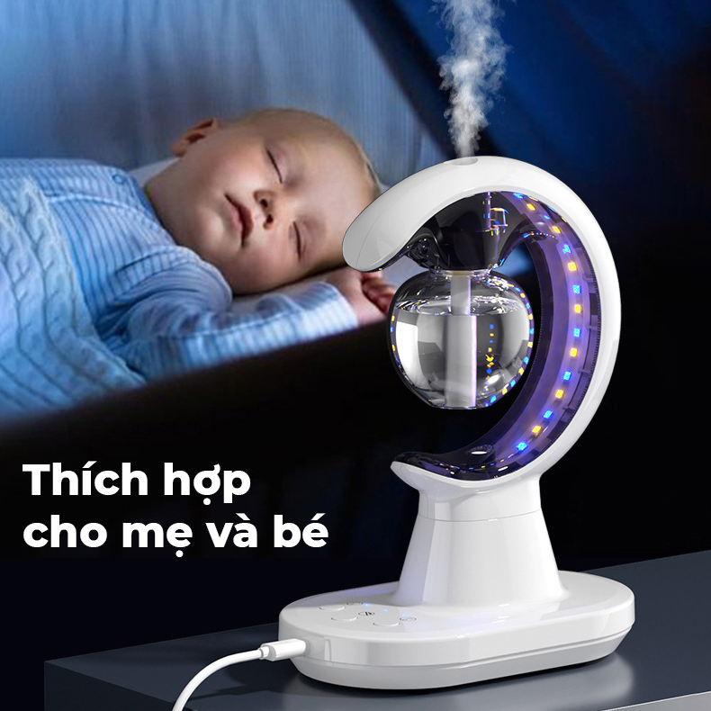 đèn diệt muỗi đa chức năng - tạo độ ấm xông tinh dầu hình C, 3 trong1 hiện đại- K1584