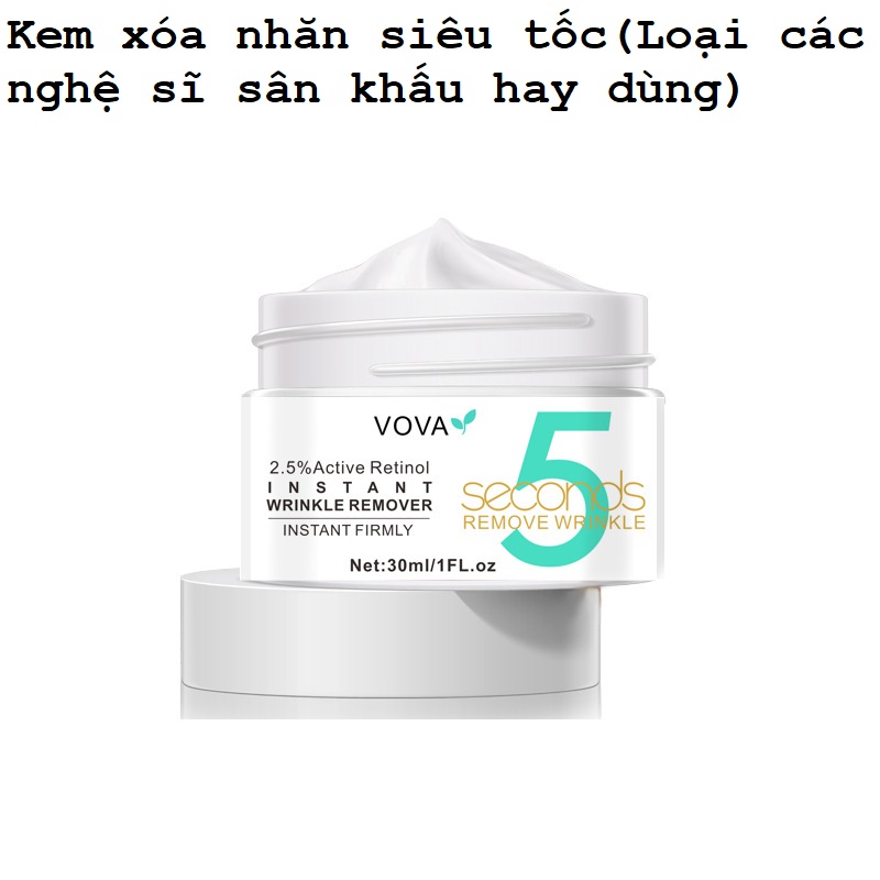 Kem 5 giây xóa nhăn, xóa thâm, xóa bọng mắt, thành phần dẫn xuất retinol và thảo dược thiên nhiên