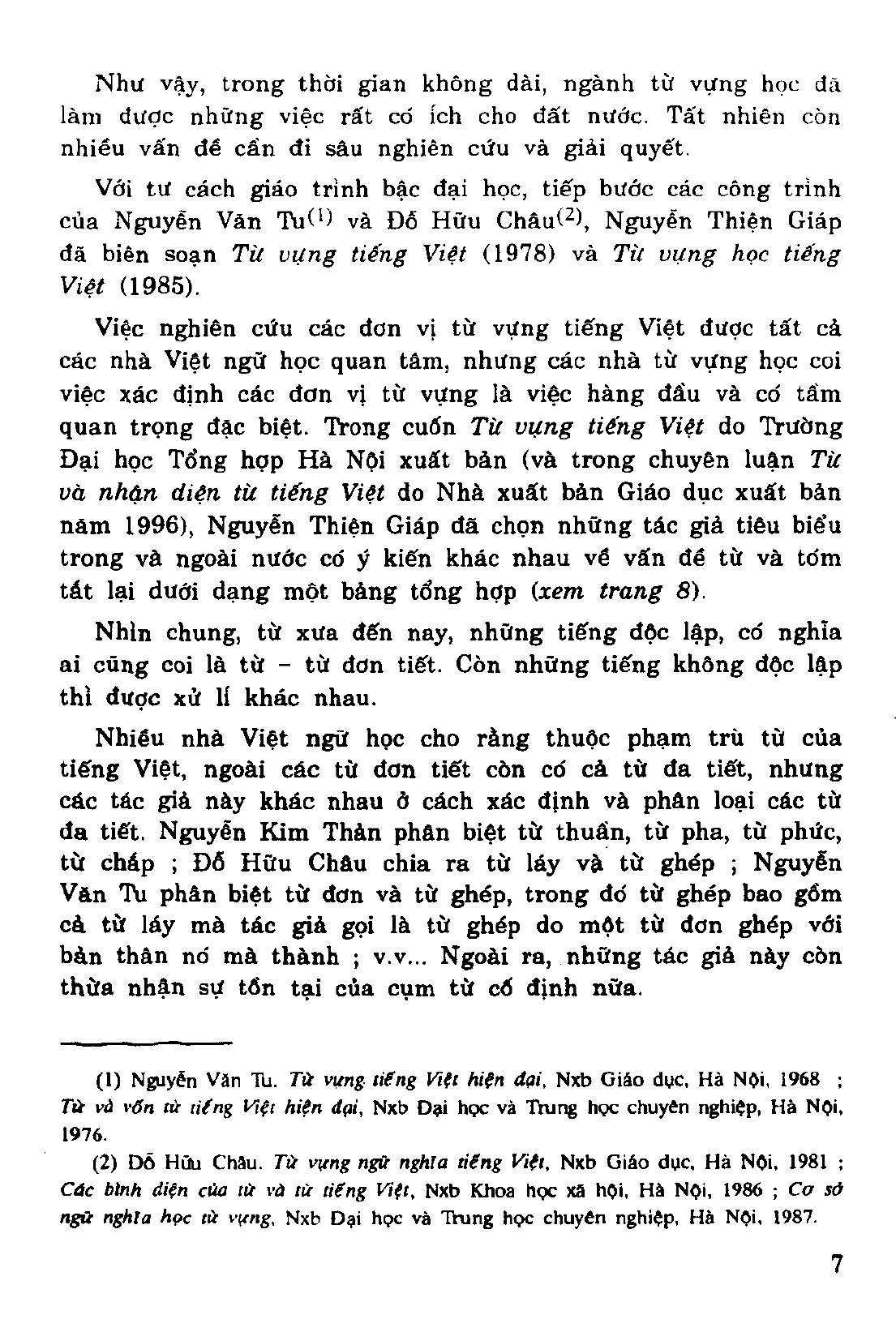 Từ vựng học Tiếng Việt