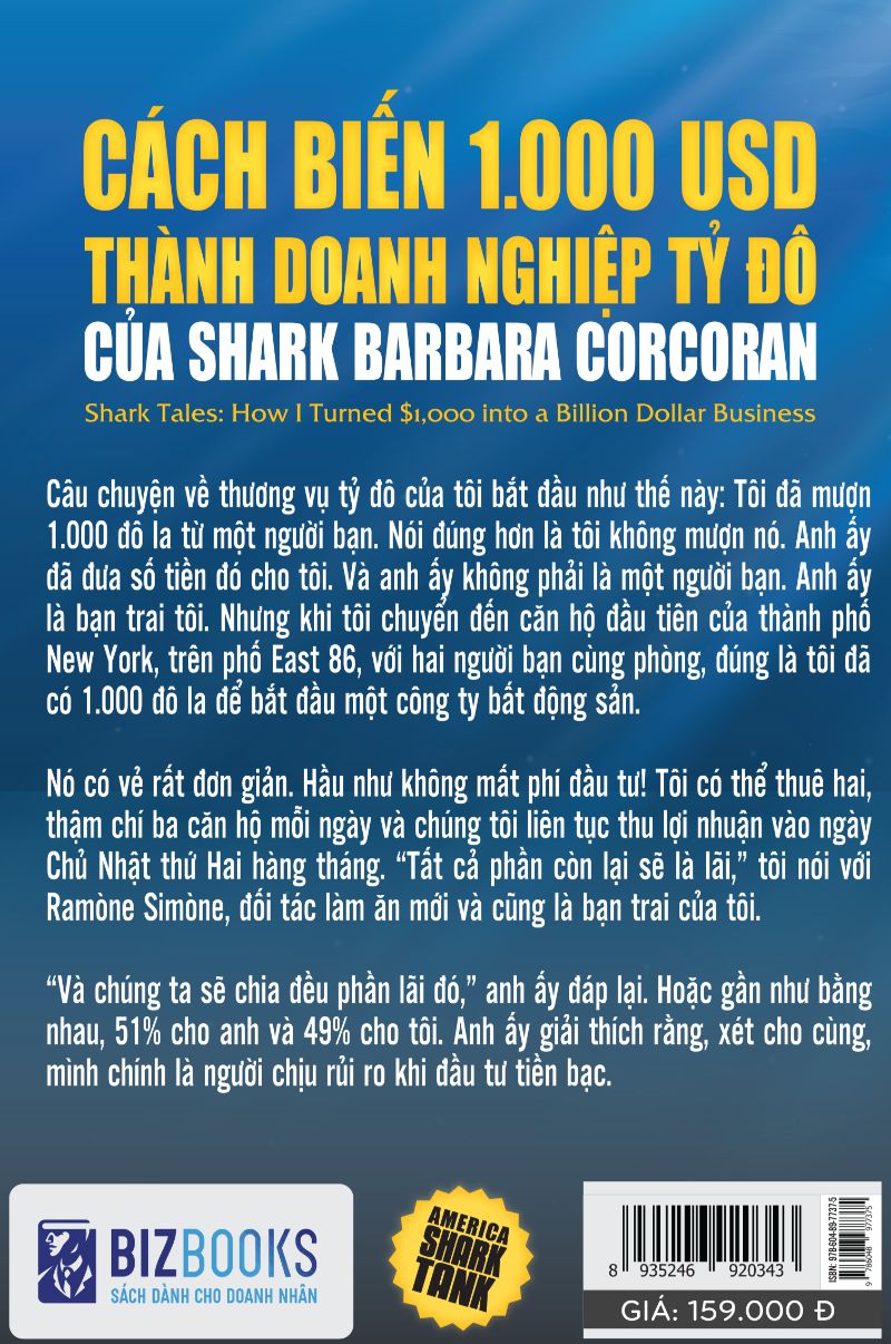 Cách Biến 1.000 USD Thành Doanh Nghiệp Tỷ Đô Của Shark Barbara Corcoran (Tặng Kèm Cây Viết Happy)