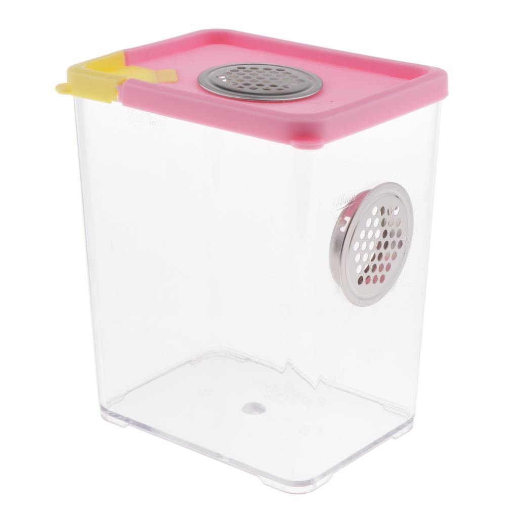 Plastic Transparent Reptile Pet Spider Scorpion Feeding Breeding Box Case