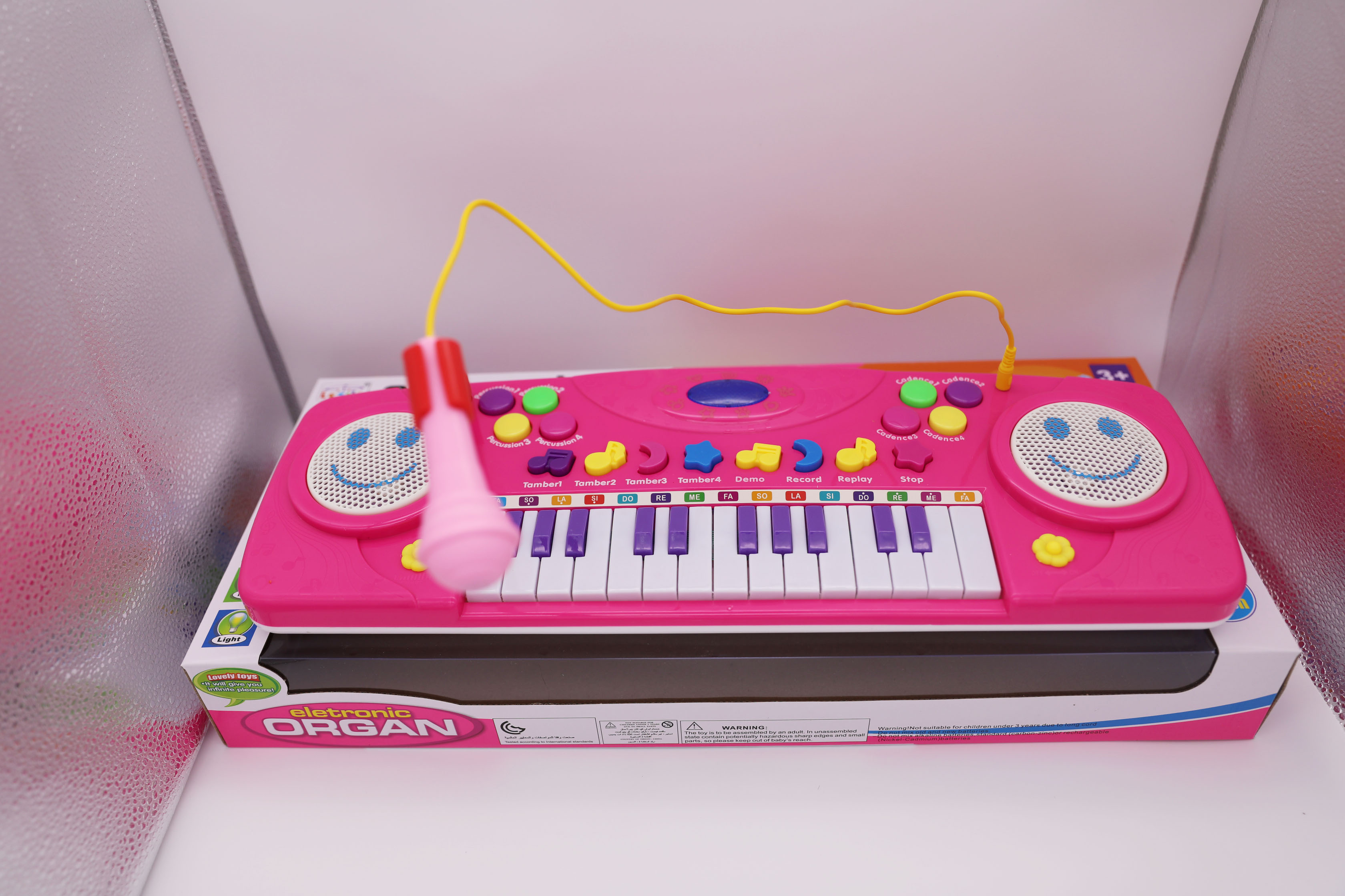 Đàn organ kèm micro 2505A - màu xanh/ hồng