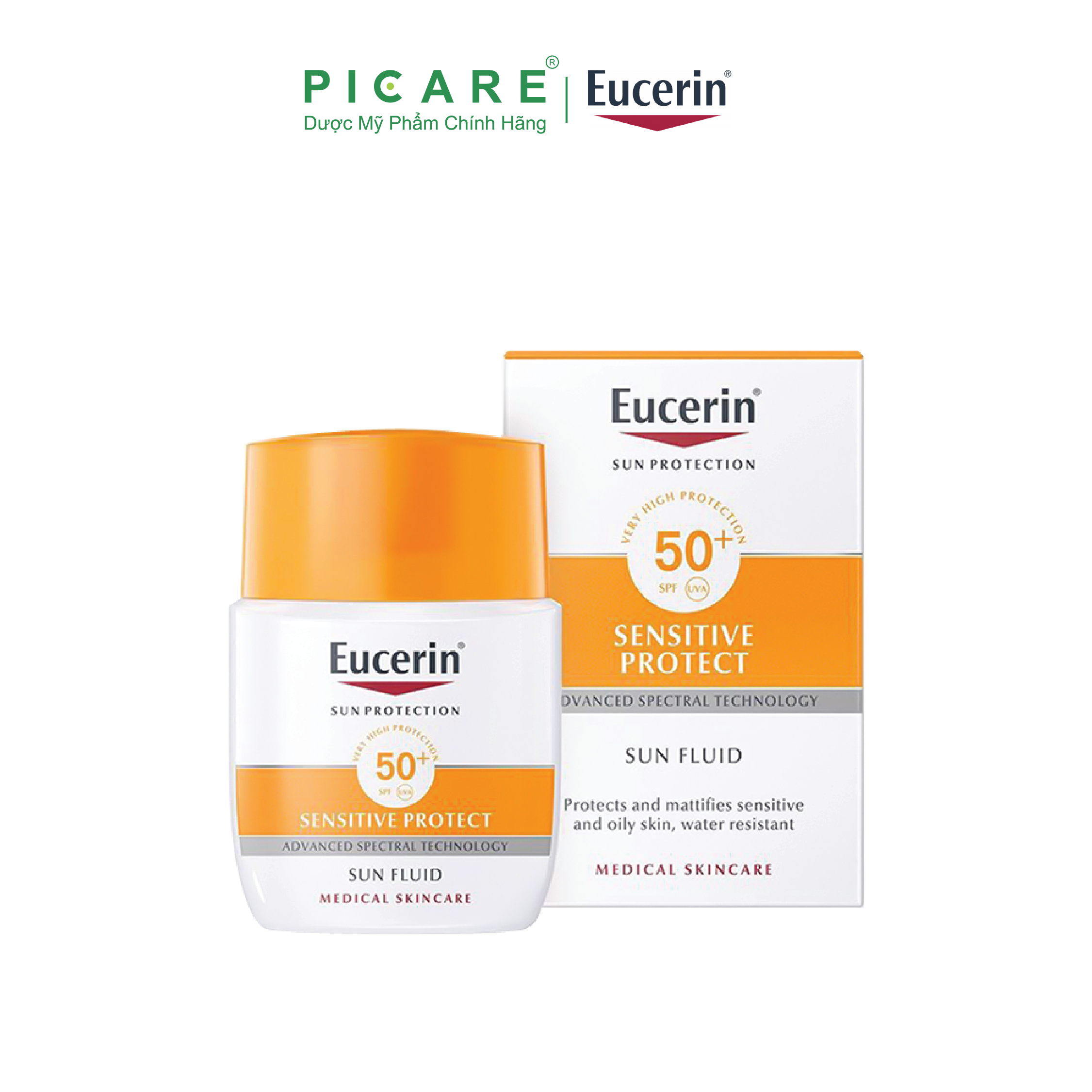 Kem Chống Nắng Eucerin Sun Fluid Mattifying SPF 50+ , Cho Da Thường, Da Hỗn Hợp
