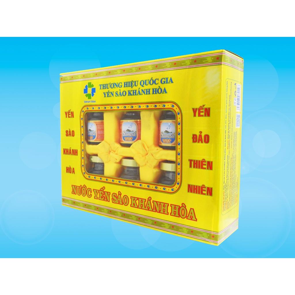 [Hộp 6 lọ] Nước Yến sào Sanest Khánh Hòa đóng lọ 70ml - Có đường 002