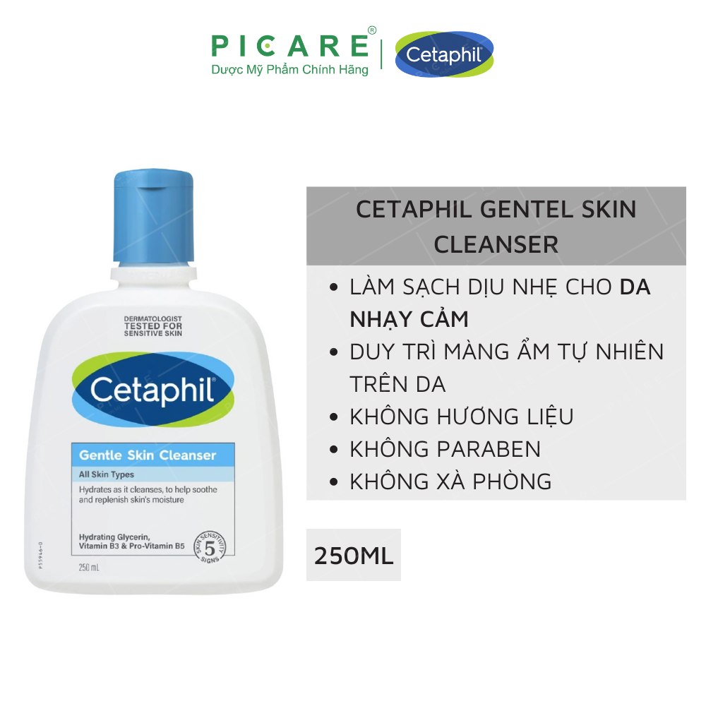 Sữa rửa mặt dịu lành cho da nhạy cảm Cetaphil Gentle Skin Cleanser 250ml