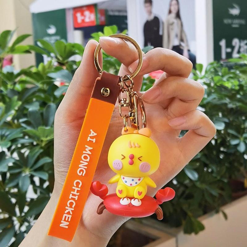 Móc Khóa Hình Gà Con Dễ Thương