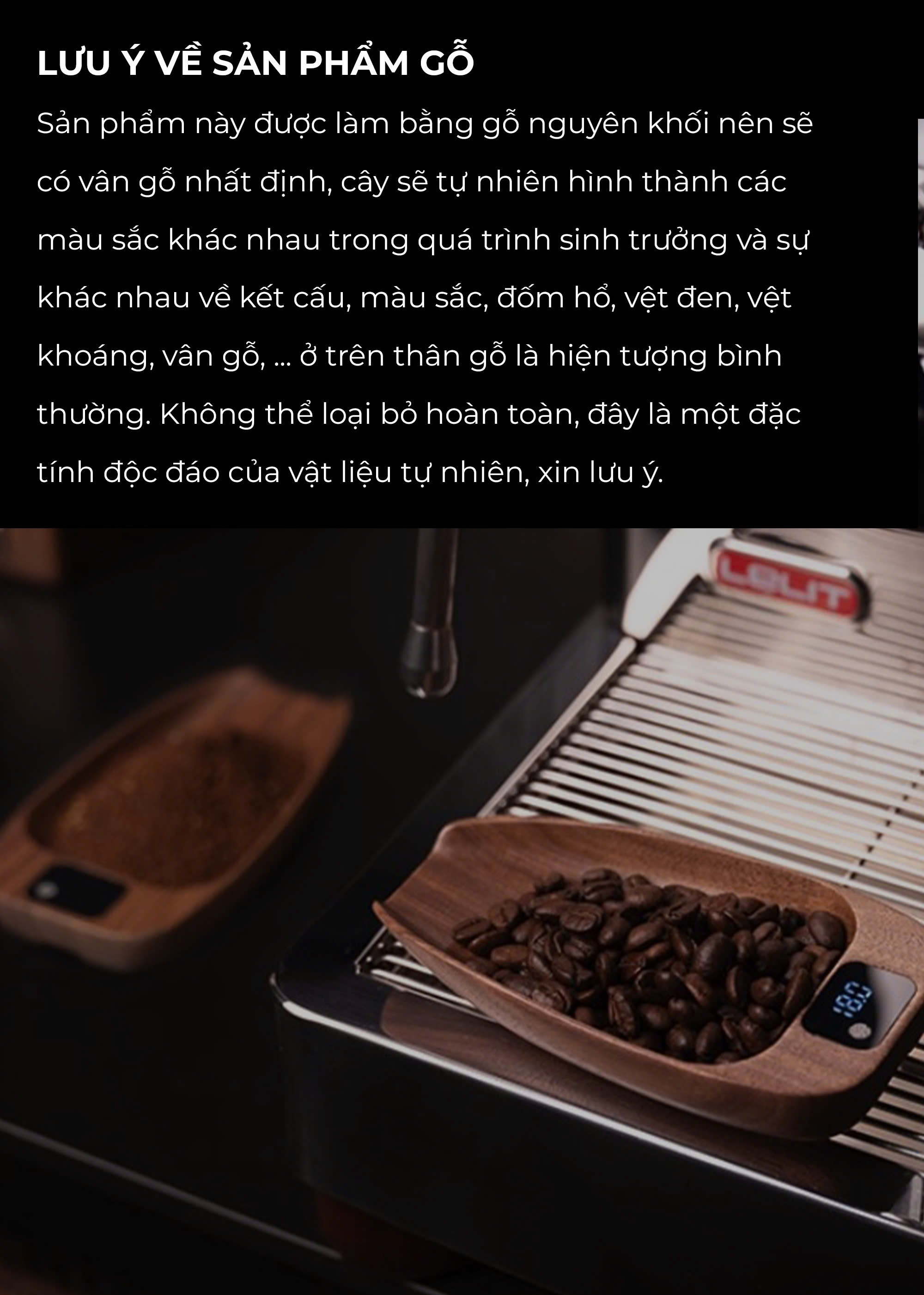 Cân điện tử gỗ tự nhiên cân cà phê cân trà