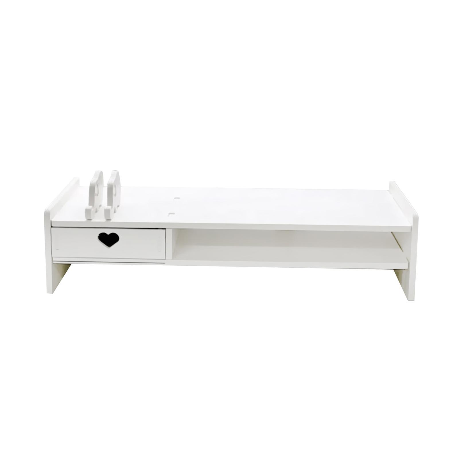 Monitor Stand Riser, Laptop Stand Computer Shelf Holder with Storage Drawer Desktop Stand Storage Organizer for PC, Printer