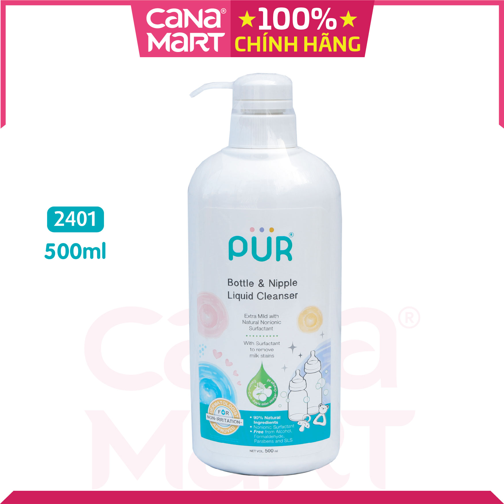 Nước rửa bình sữa Pur 500ml (2401)