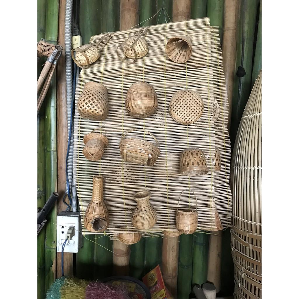 Bộ Trang trí đồng quê 12 món bằng tre làm decore mang đậm phong cách việt nam