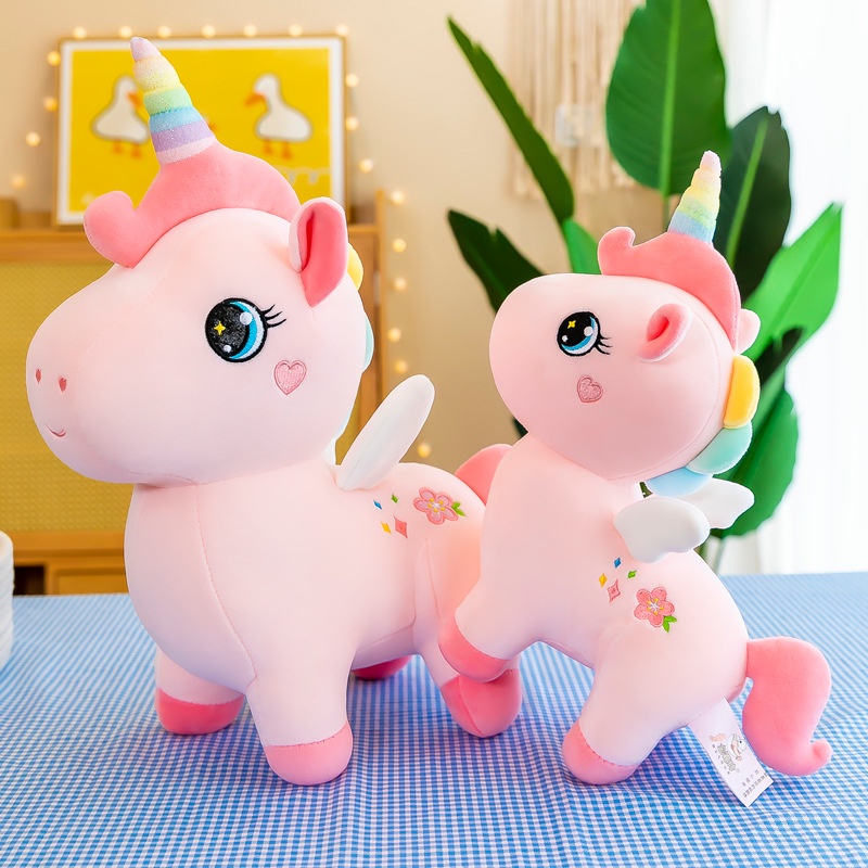 Gấu bông pony hồng hàng Quảng Châu cao cấp mềm mịn