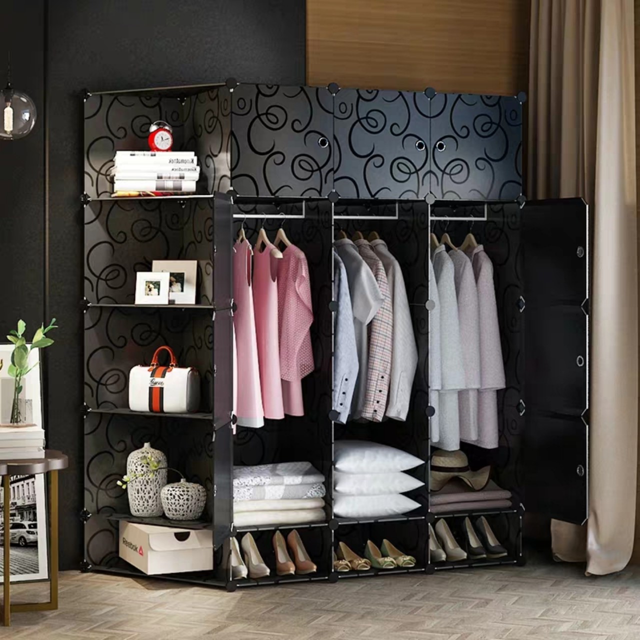 Tủ Nhựa Ghép 20 Ngăn Đen