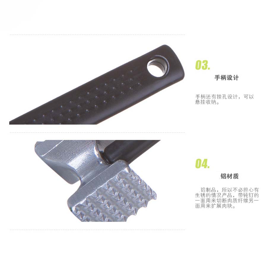 Bộ 2 búa đập thịt, tỏi đa năng - Hàng nội địa Nhật