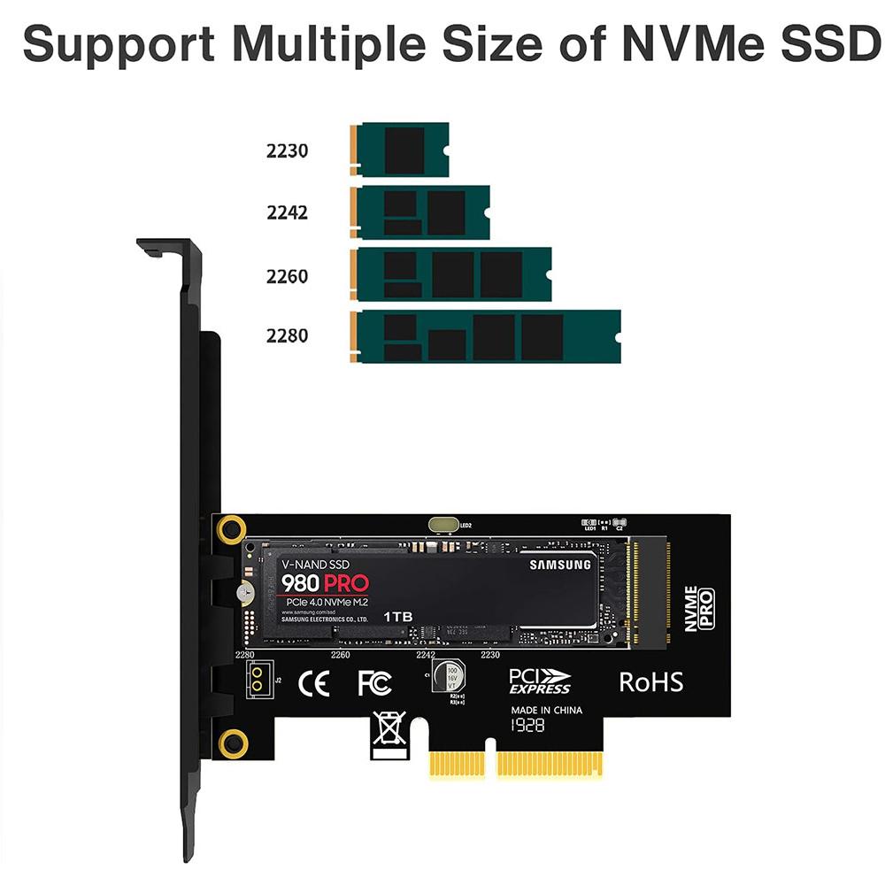 Bộ Chuyển Đổi ZoeRax NVME Pro M.2 NVME Pro SSD Sang PCIe 4.0 Thẻ Pcie Thẻ Hình Cho Máy Tính Card Âm Thanh Bộ Chuyển Đổi PCI Express M2