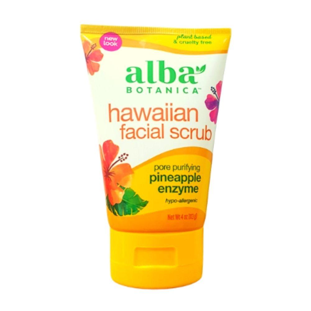 Tẩy tế bào da mặt enzyme dứa ALBA BOTANICA HAWAIIAN FACIAL SCRUB PORE PURIFYING PINEAPPLE ENZYME