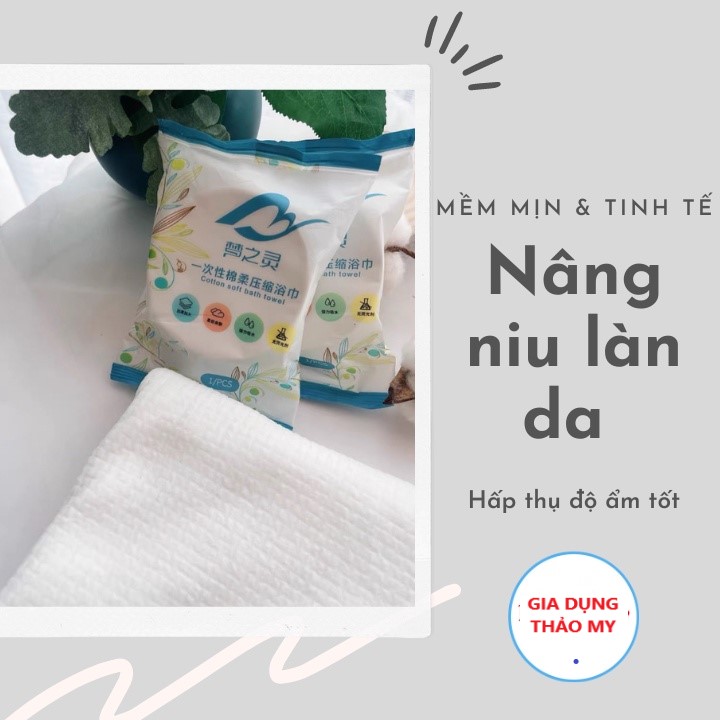 Khăn Tắm Nén Bằng Cotton Tiện Lợi Dùng Một Lần 70*140 cm - Khăn Nén Du Lịch - Khăn Nén Spa