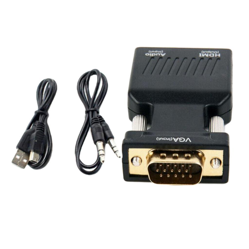 HDMI to VGA Adapter Converter with Audio Support 1080P Signal Output