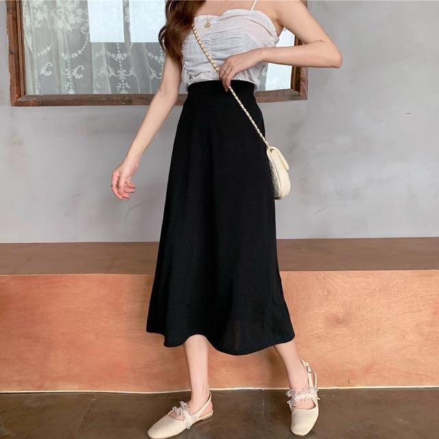 Chân Váy Dáng Dài Form Chữ A Khoá Kéo Sau