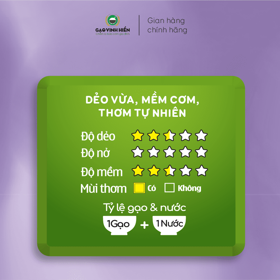 Đặc sản Tiền Giang - Gạo Quê Dẻo Vừa Đỗ Quyên - OCOP 4 SAO