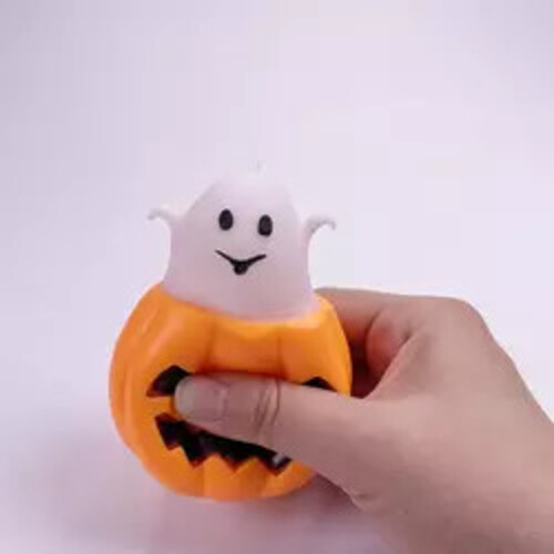 Đồ Chơi Dẻo Squishy Giảm Stress Trang Trí Halloween Mẫu Bí Ngô Dễ Thương