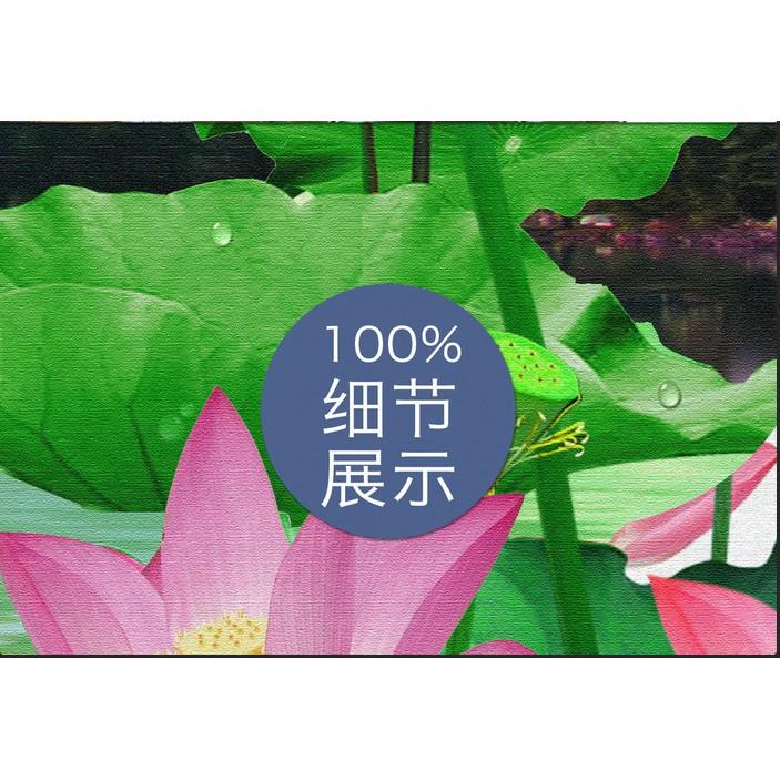 Tranh dán tường Tranh phong cảnh cánh đồng hoa sen, Tranh dán tường 3d hiện đại MS1215183