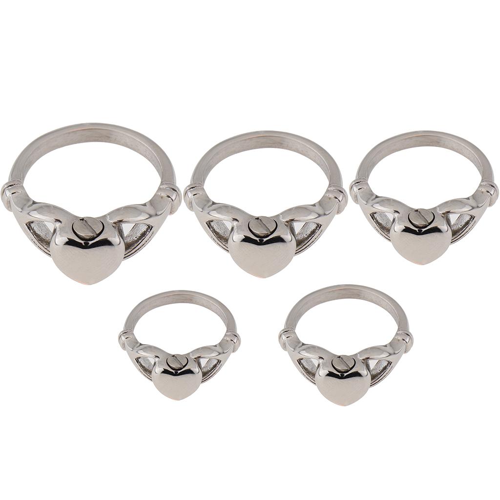 Heart Memorial Ring Pet Urn Ashes Holder Finger Ring Cremation Jewelry