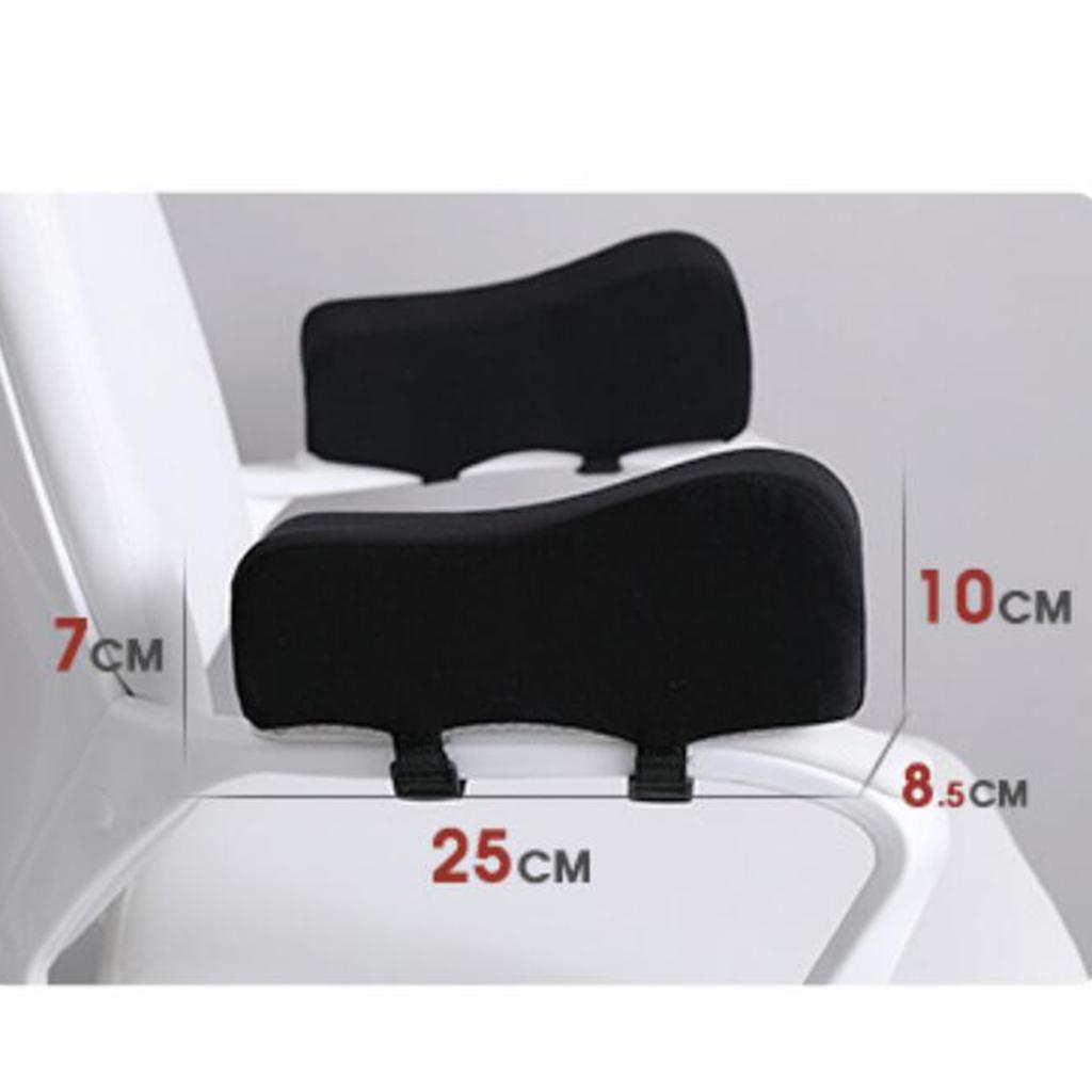 2 PCS Comfy Arm Rest Pillow Chair Armrest Pad Memory Foam Thick Elbow Pillow
