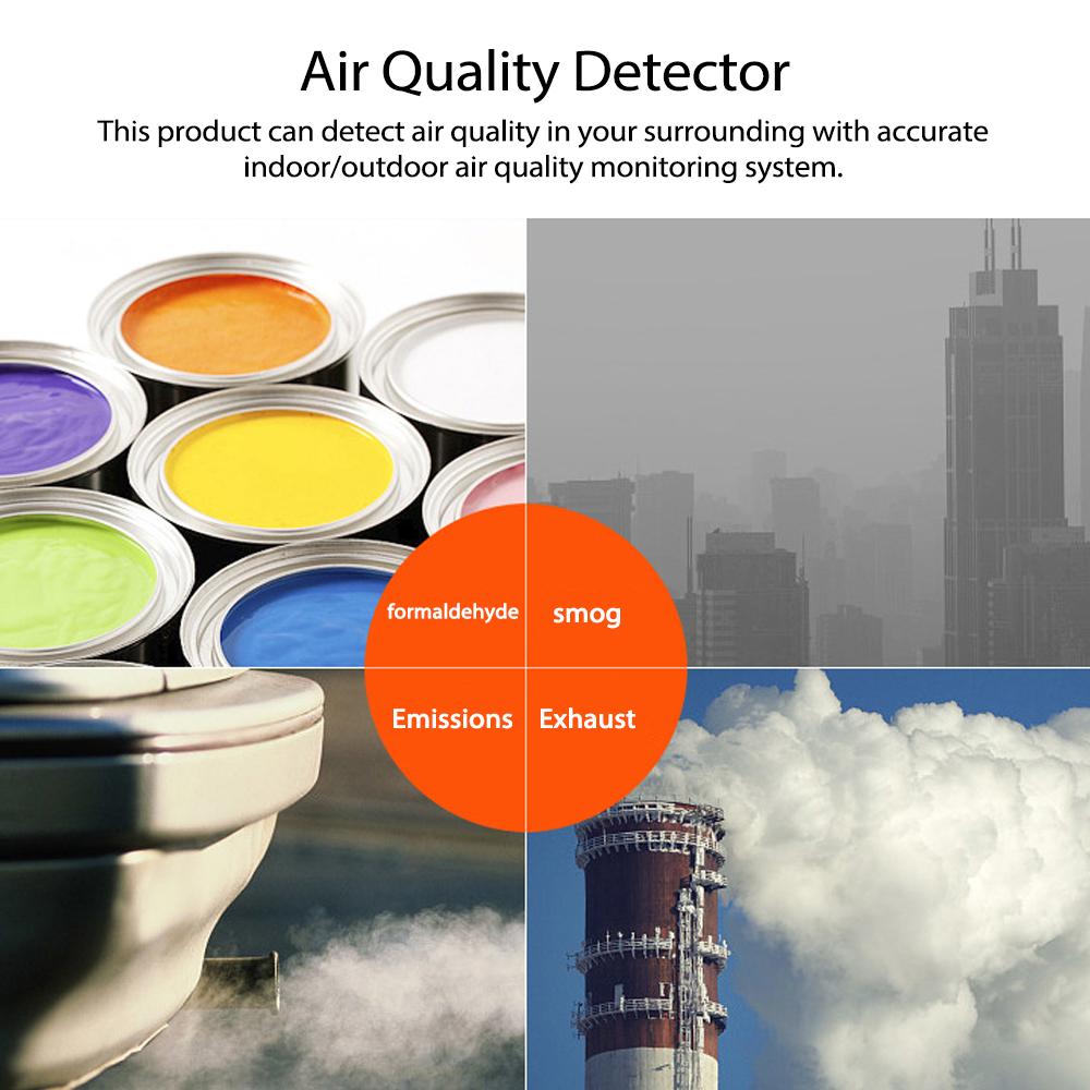 Portable Digital Formaldehyde Detector Multifunctional Hygrothermograph PM2.5/PM10 Tester Air Quality Monitor Air