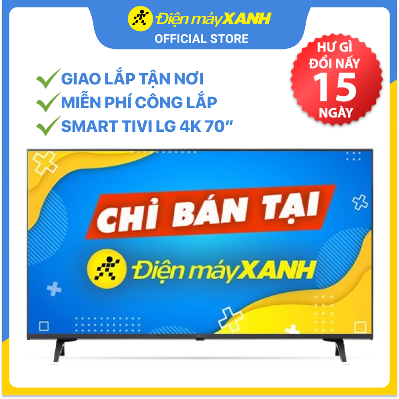 Smart Tivi LG 4K 70 inch 70UP7750PTB - Hàng chính hãng - Giao toàn quốc