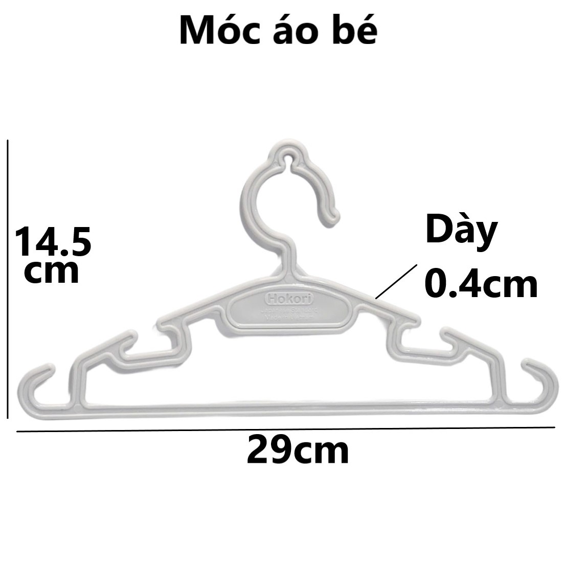 Set 10 móc áo trẻ em 2830 Hokori - Giao màu ngẫu nhiên