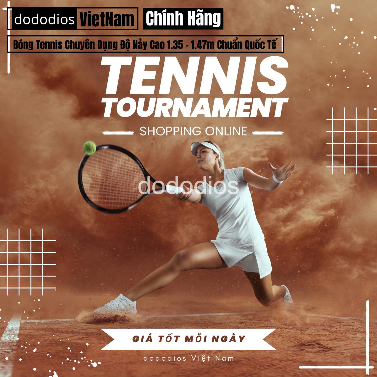 combo 5 quả bóng banh tennis chơi quần vợt cao cấp - độ nảy chuẩn quốc tế - hàng chính hãng dododios