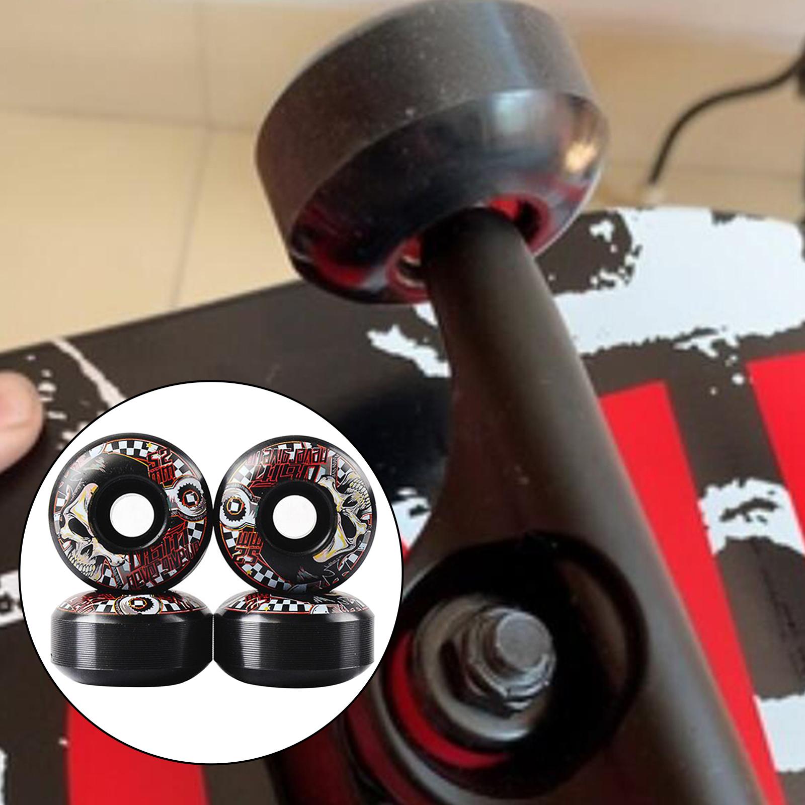 4PCS Cruiser Skateboard Wheels, Wear-resisting PU Skateboard Wheels, Longboard Skateboard Replacement Wheel Set Suitable for Basic Skateboarding