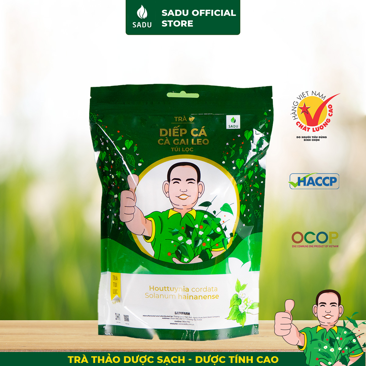 1kg Trà diếp cá cà gai leo Sadu
