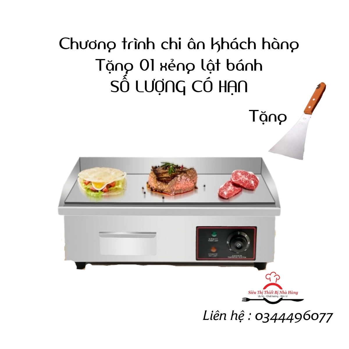 [Dùng điện] TẶNG XẺNG LẬT BÁNH - Bếp chiên rán mặt phẳng điện ngắn GH 818B- Bếp làm bánh doraemon