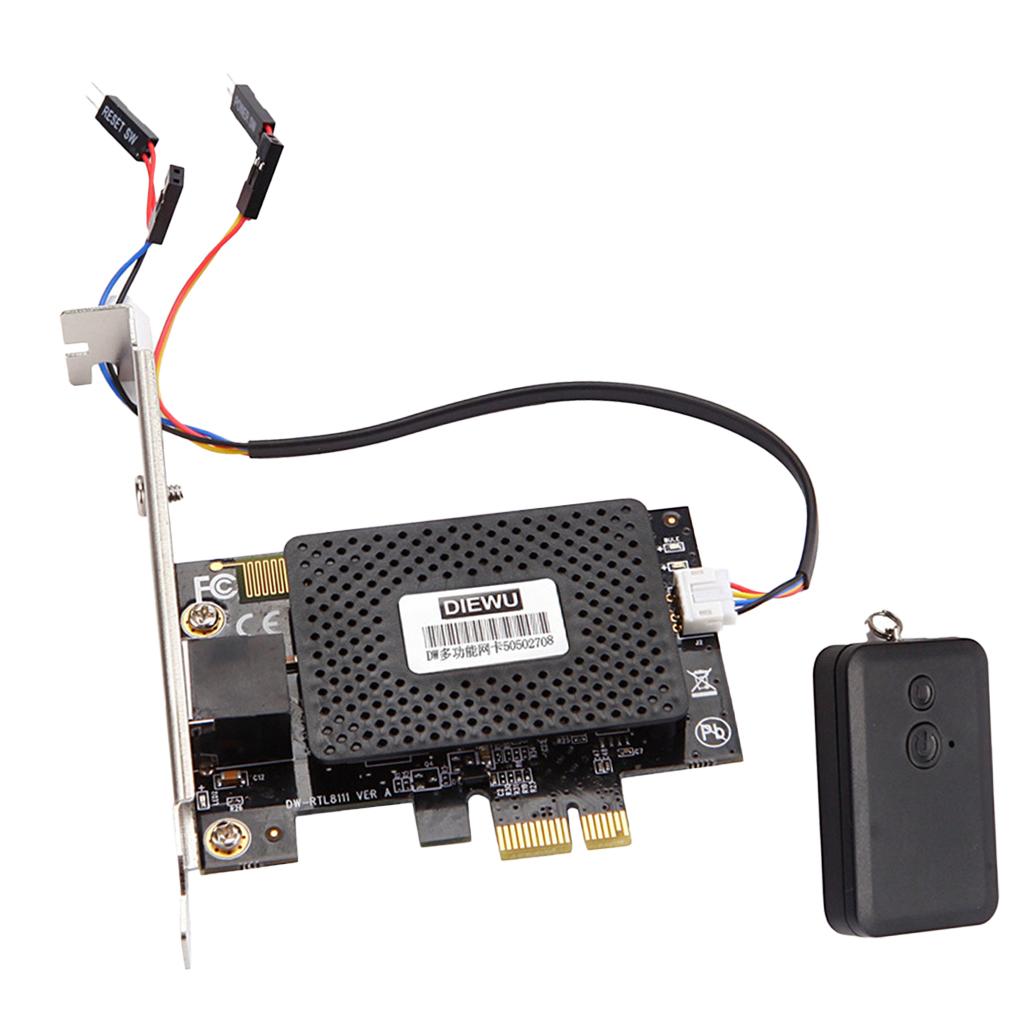 1000Mbps Gigabit Ethernet PCI-E Network Card + remote control
