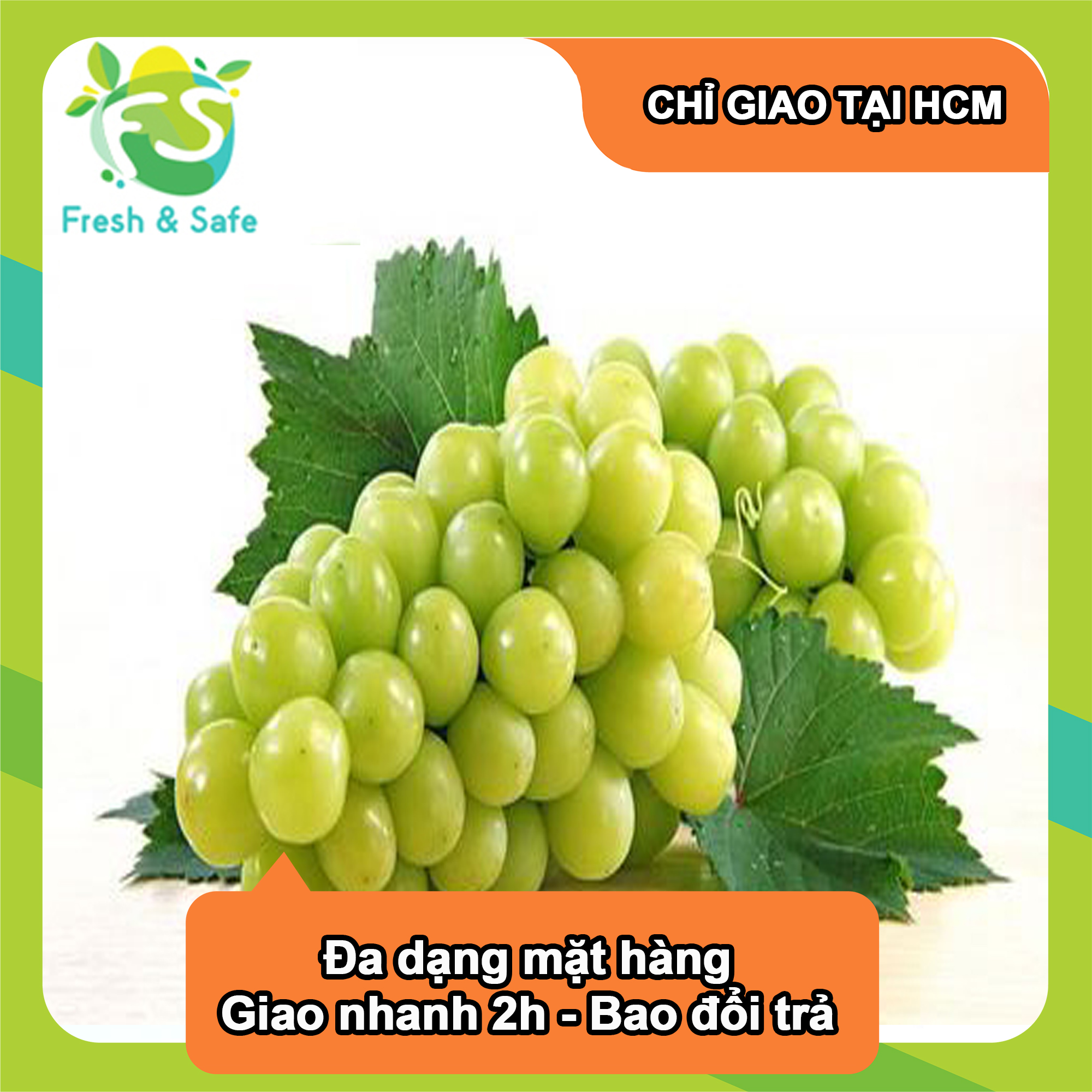 - Nho xanh Ninh Thuận - 500g
