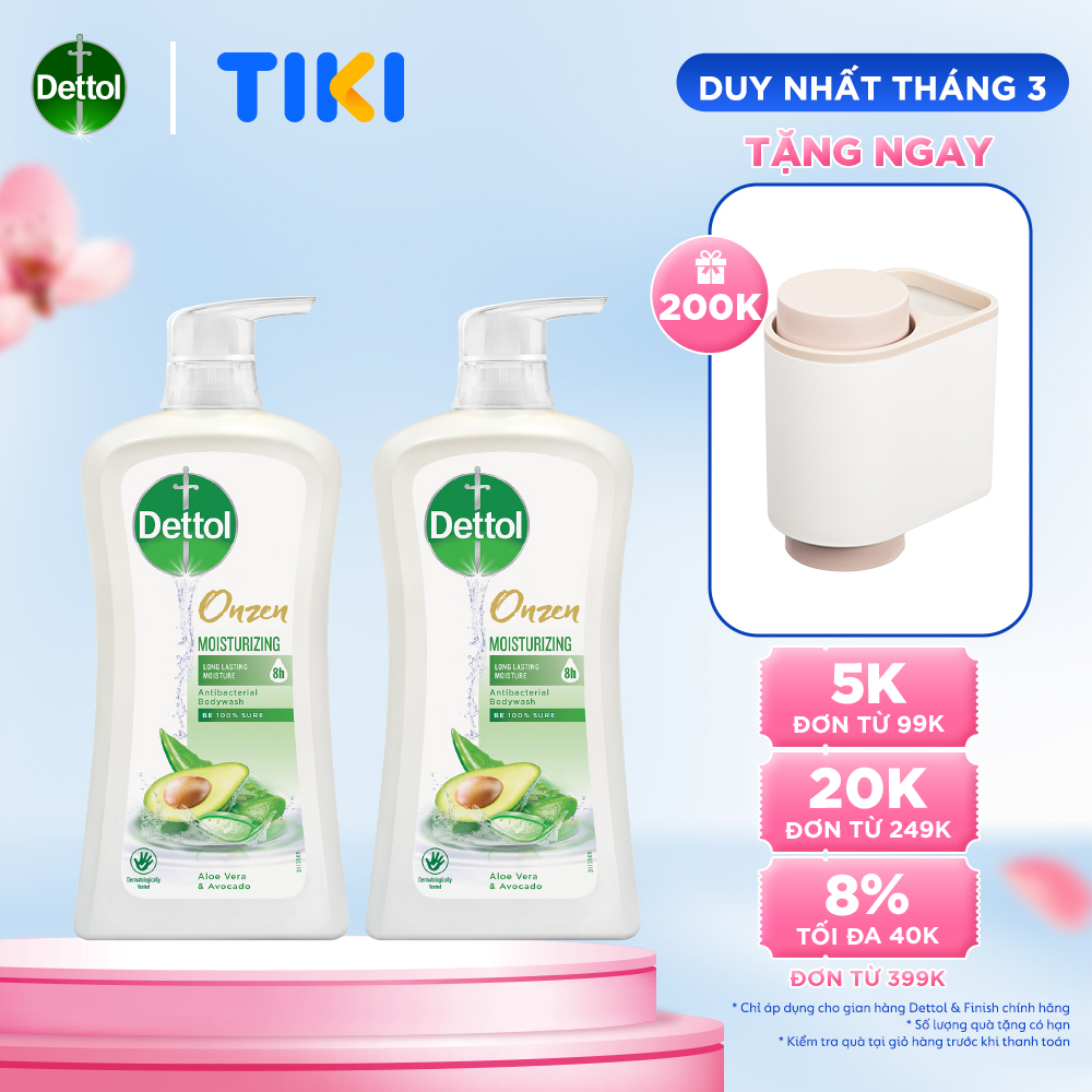 COMBO 2 SỮA TẮM DETTOL ONZEN DƯỠNG ẨM LÔ HỘI &amp; BƠ (950G/CHAI)