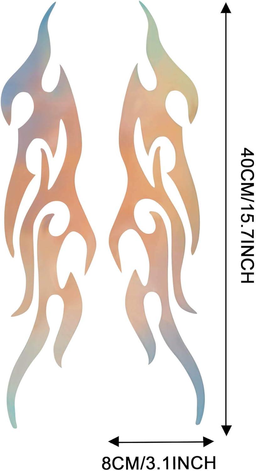 2 Cái 40Cm Phản Quang Vinyl Chống Thấm Nước Dán Xe Golf Xe Tải SUV Ngoài Đường Xe Ván Trượt Gradient