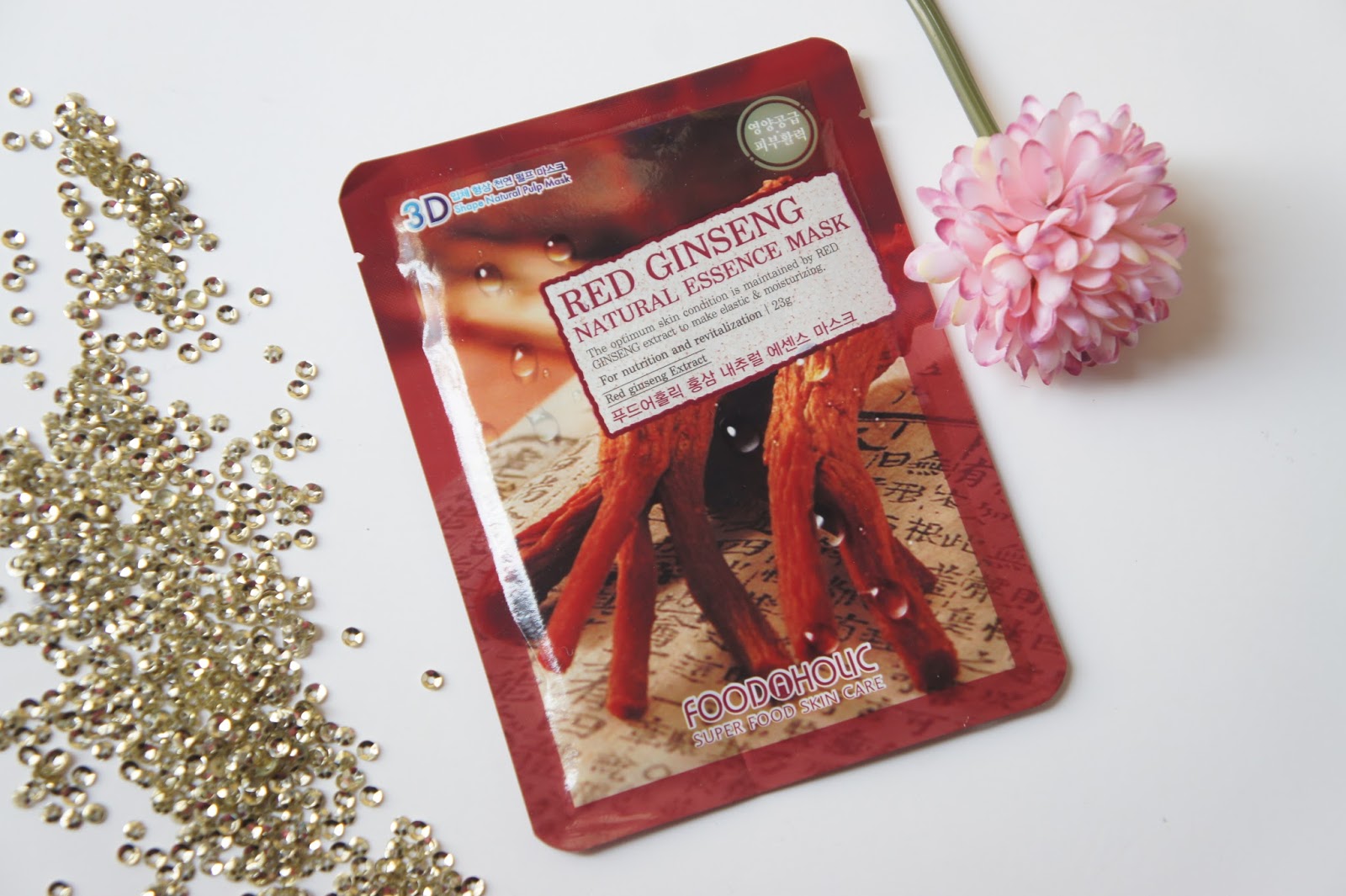 Bộ 10 Gói Mặt Nạ Tái Tạo Phục Hồi Da 3D Foodaholic Red Ginseng Natural Essence Mask Chiết Xuất Hồng Sâm 23ml x10