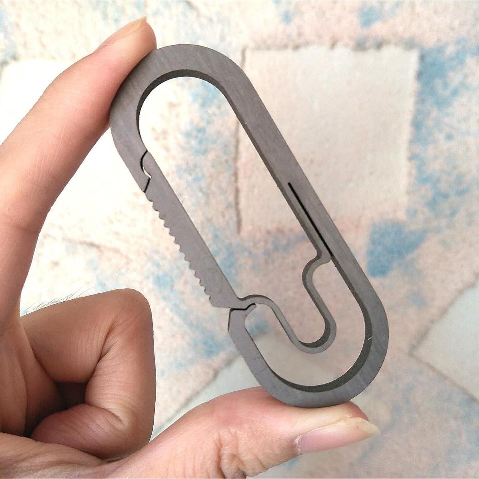 Titanium Outdoor Camping Carabiner Keychain Buckle Snap Hook 7cm Silver