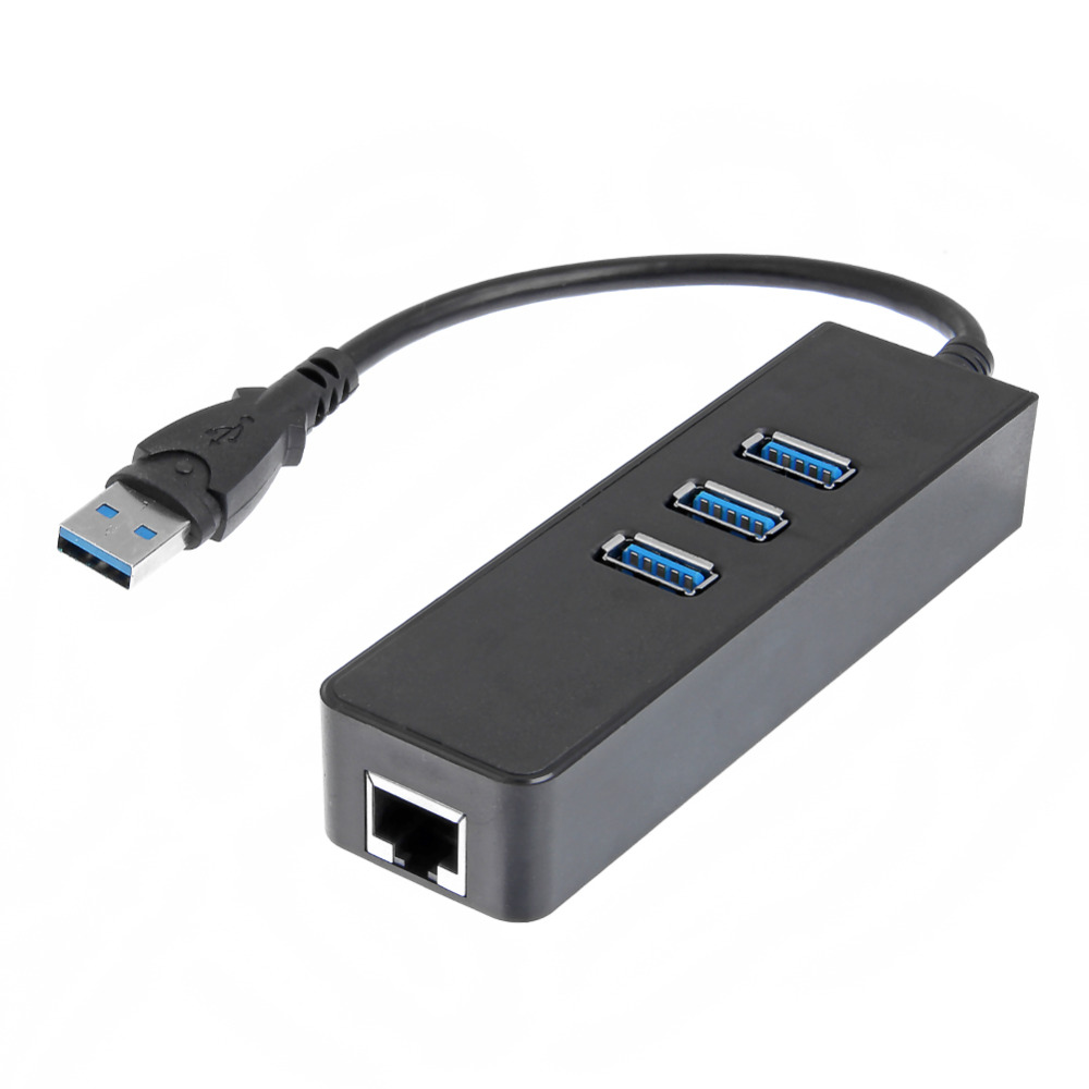 Hub USB 3 Cổng 3.0 Tốc Độ Cao + Cổng Mạng RJ45 Cao Cấp AZONE