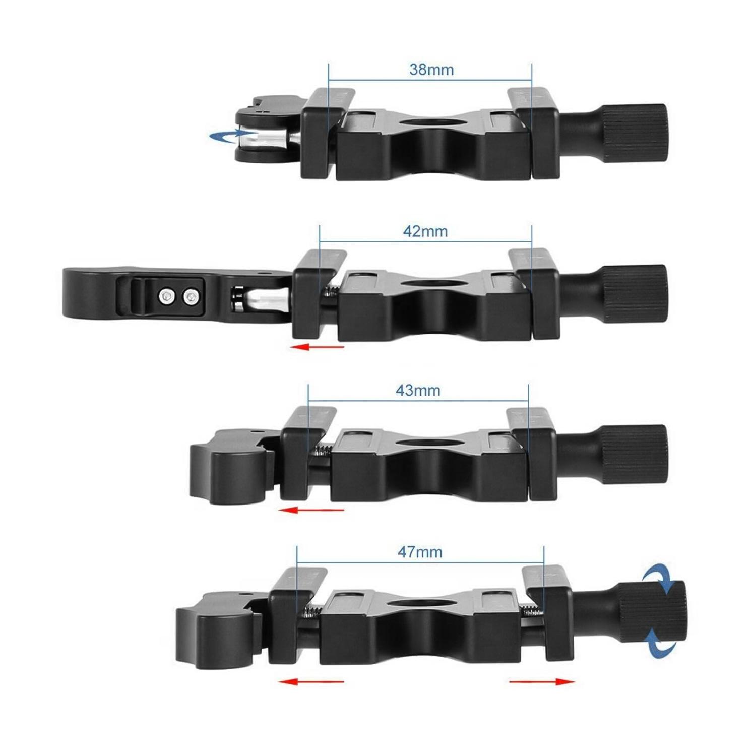 Máy ảnh Kẹp nhả nhanh nút vặn bằng hợp kim nhôm Kẹp có đòn bẩy cho Tấm nhả nhanh AS