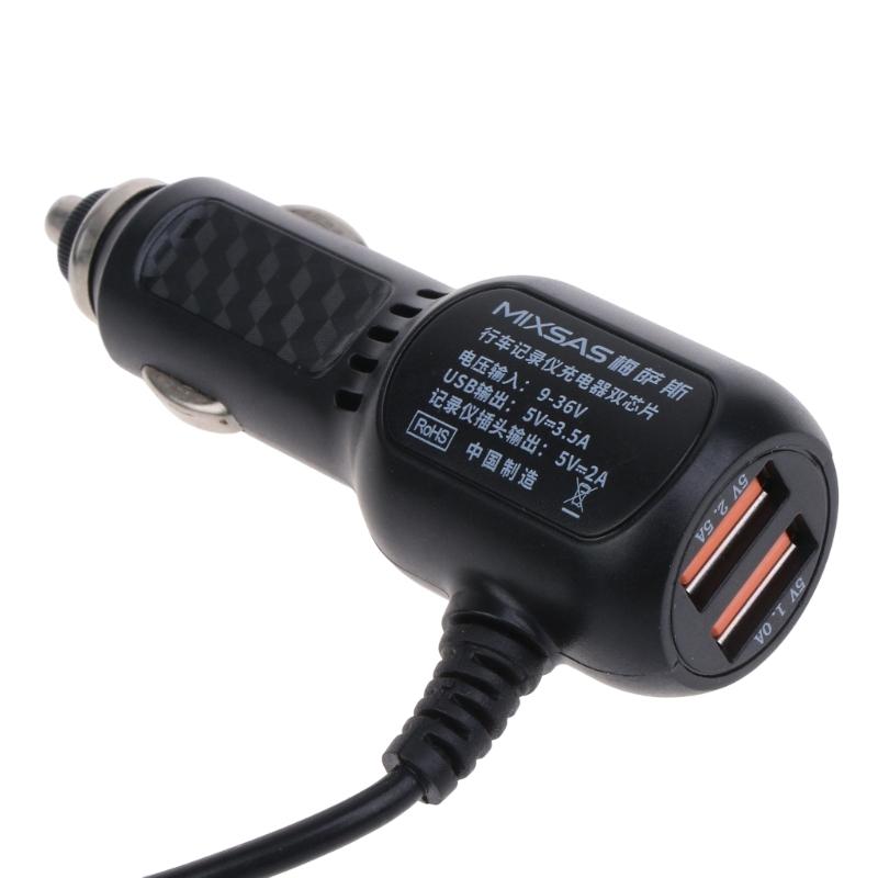 Bộ sạc xe hơi USB của XXUD Mini cho bộ chuyển đổi nguồn cung cấp cáp dẫn đầu cam cam 12V-24V