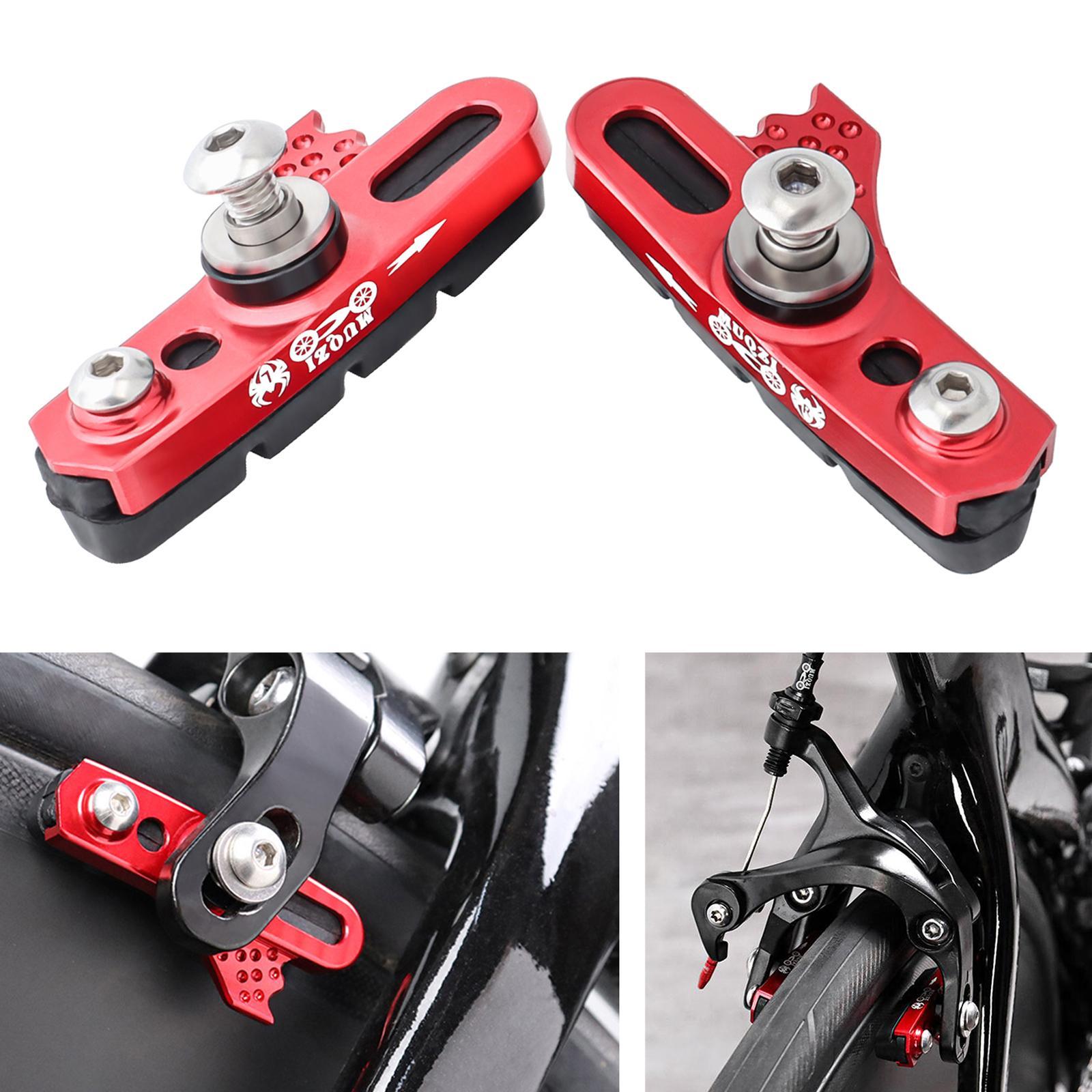 2x 1 Pair Bike Brake Blocks Brake Pads Lightweight for Mountain Folding